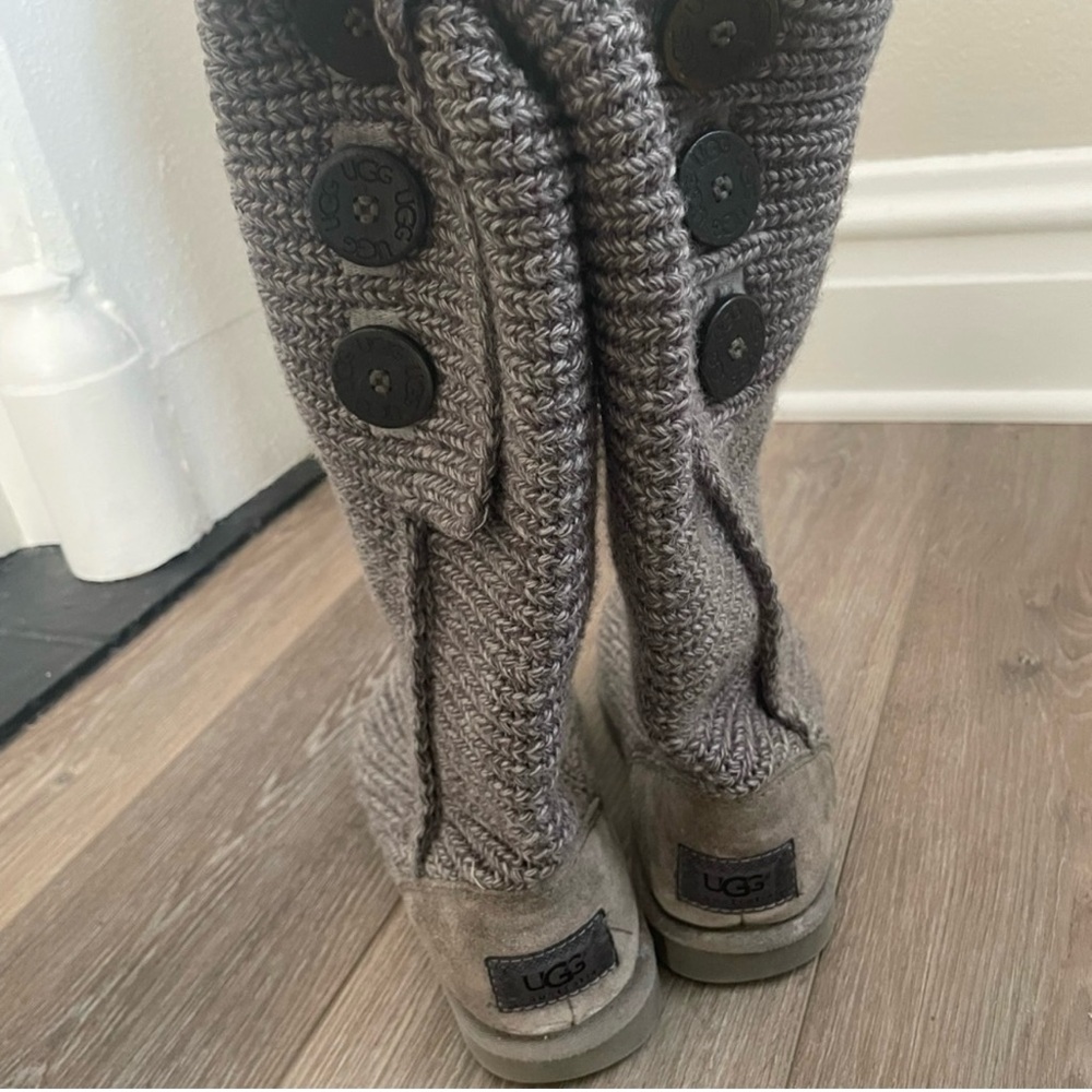 Ugg boots Cozy Gray Knit Button Boots - Picture 7 of 9
